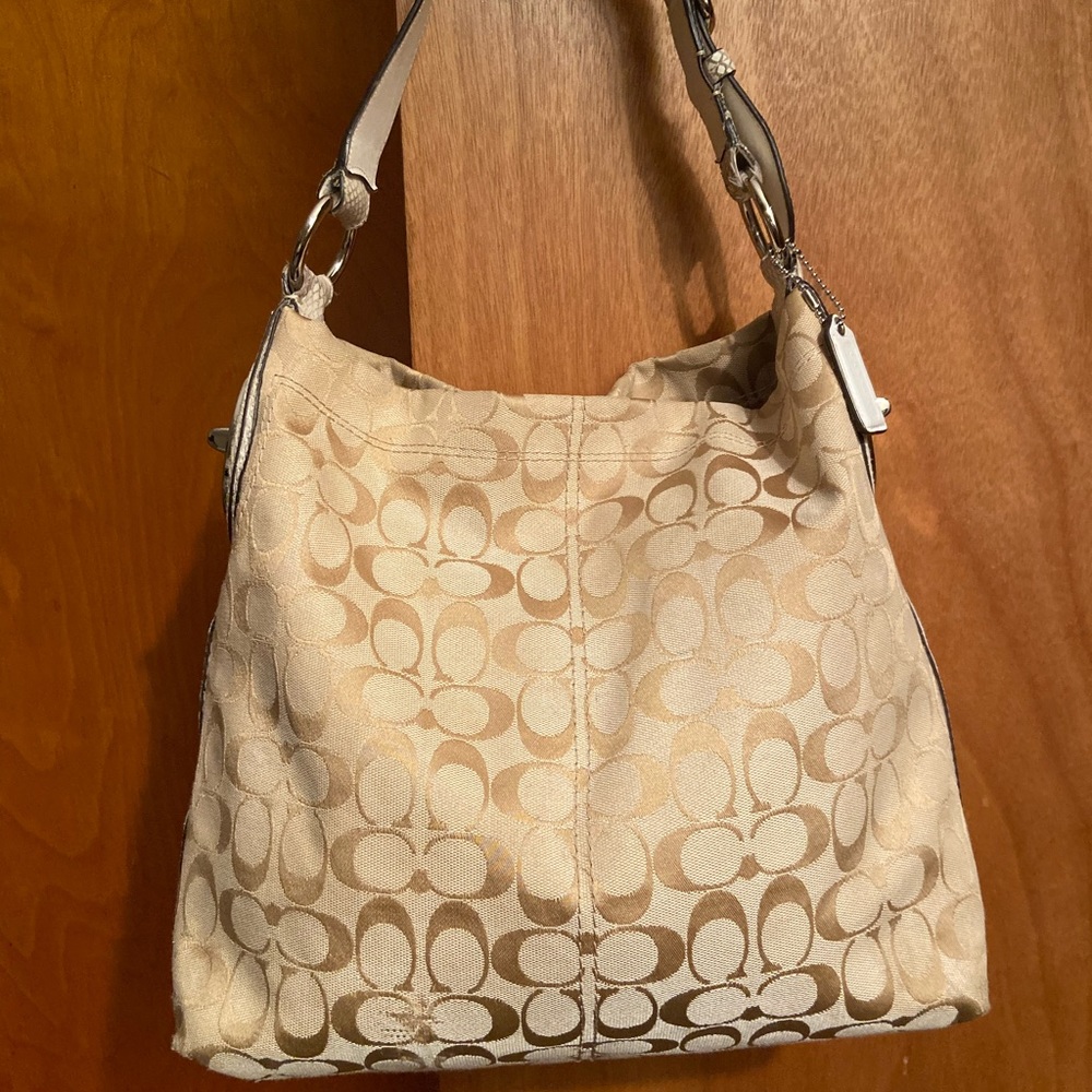 Coach Signature Over the Shoulder Hobo bag